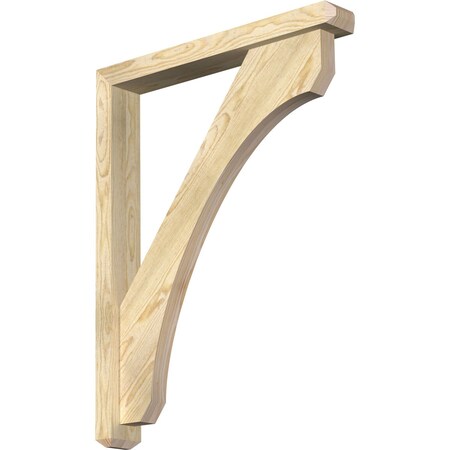 Ekena Millwork Legacy Craftsman Rough Sawn Bracket w/ Offset Brace, Douglas Fir, 4"W x 28"D x 36"H BKT0402X28X36LEC04RDF